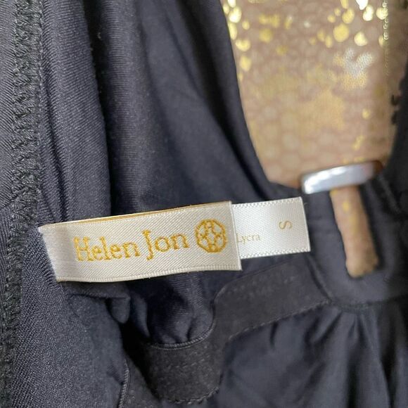 Helen John Black Halter Plunge Tortiose One Piece Swimsuit, Small - Picture 5 of 9